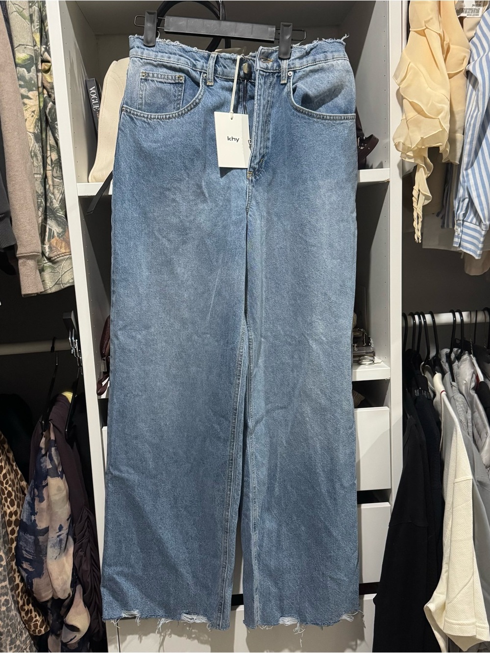 KHY Wide Leg Light Blue Denim Jeans